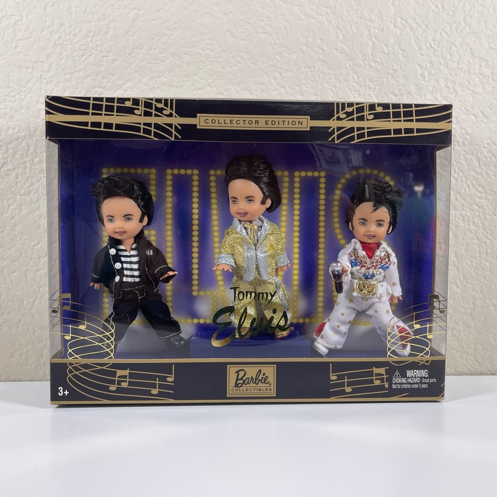 NIB - Barbie Collector Edition Elvis Trio - Black, Gold, White